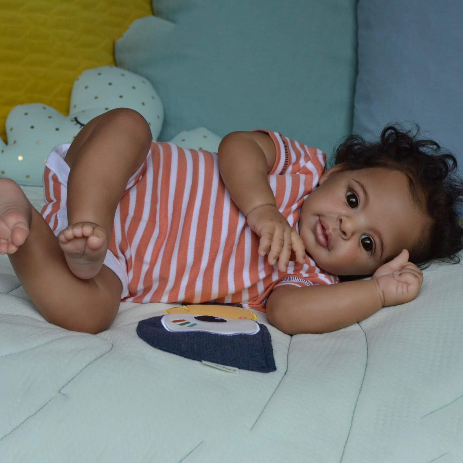 Black Baby Reborn Dolls 21 in Brown Realistic Newborn Baby Doll African American