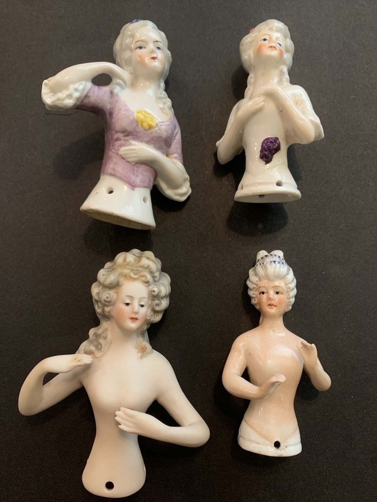 Lot Of 4 1910’s German Half Dolls
