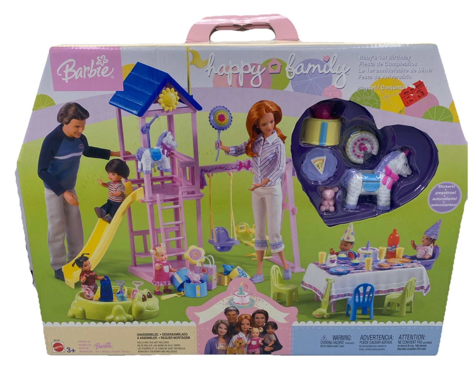 2003 VTG Barbie Happy Family Happy Birthday 1st Birthday Playset B6292 NIB