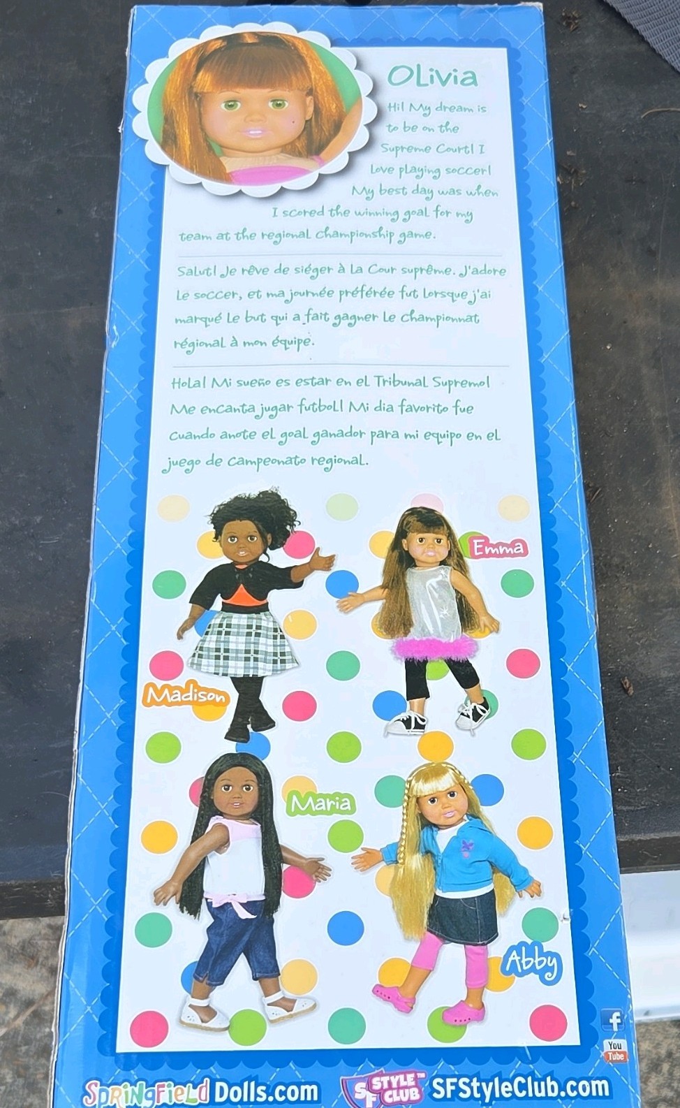 Springfield Olivia Poseable Play Doll 18in 2020-Now 7090-04FS