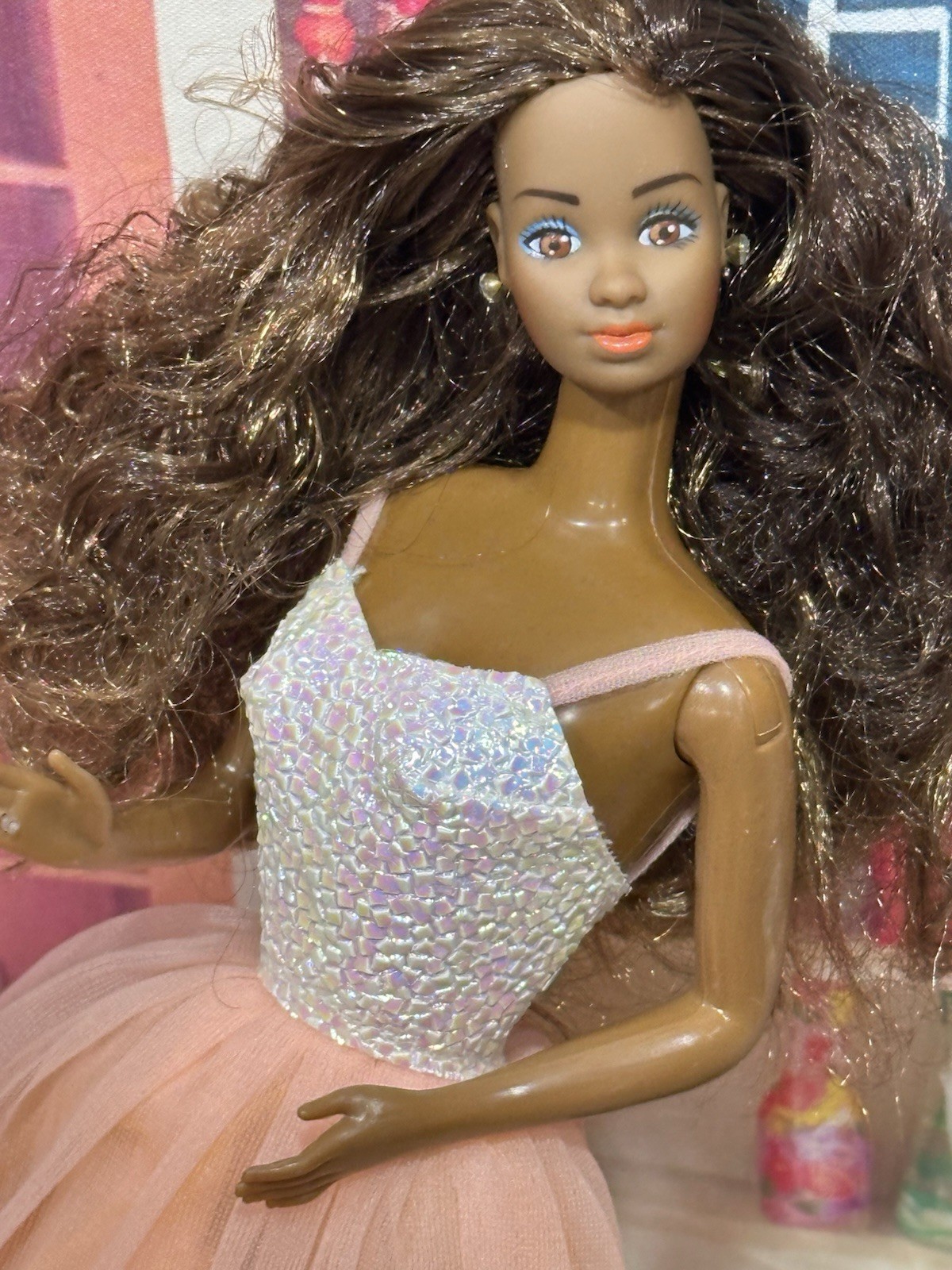 ?Vintage 1984 “Peaches n’ Cream” Barbie Doll Mattel 9516 African-American ?