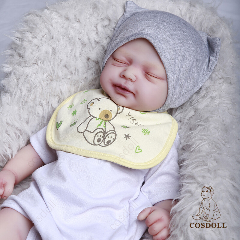 COSDOLL 18″ Full Body Platinum Silicone Reborn Girl Doll Lifelike Cute Newborn