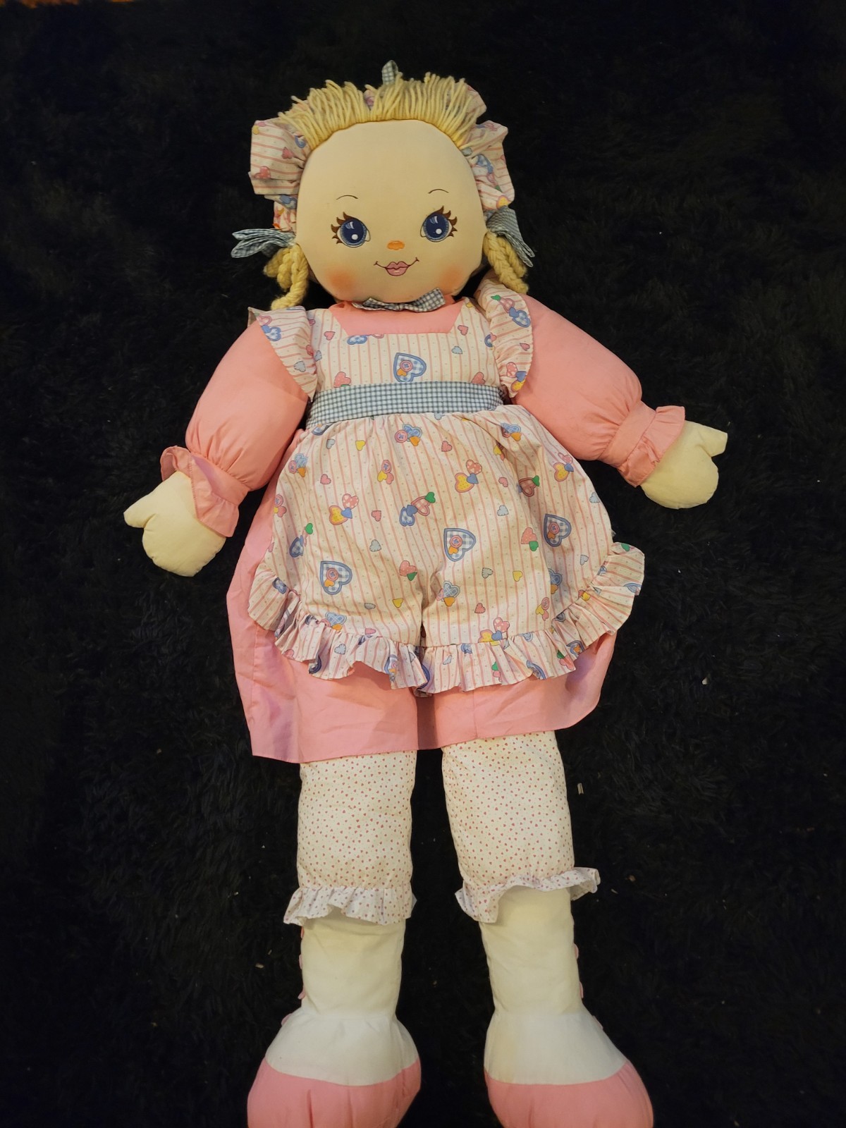 Vintage Sweetie Mine Huge 48″ Life Size Plush Rag Doll 4ft Tall 1995