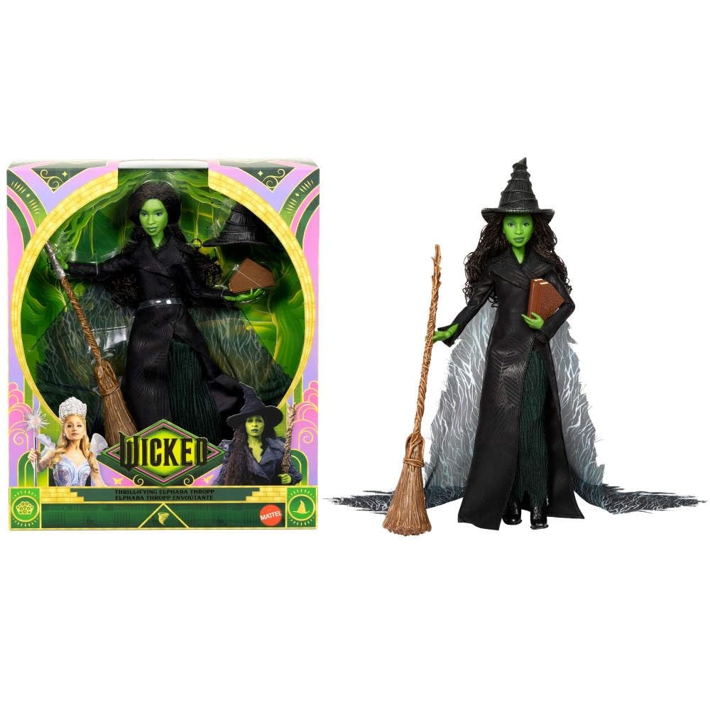 Mattel Wicked Deluxe Elphaba Fashion Doll with Movie-Inspired Gown, Accessories,