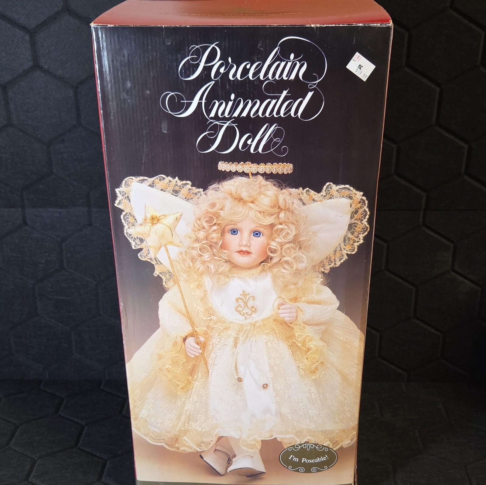 Santa’s Best Porcelain Animated Doll Evangeline 21 in Poseable Christmas