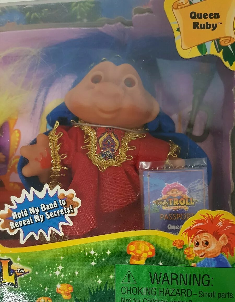 DAM Totally Trolls King Azul Queen Ruby Baby Boxed Set Passport Playmates Toys
