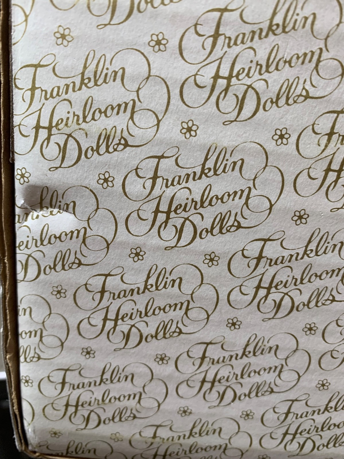 Franklin Heirloom Porcelain Doll – NRFB (Never Removed From Box) – Unsealed Box