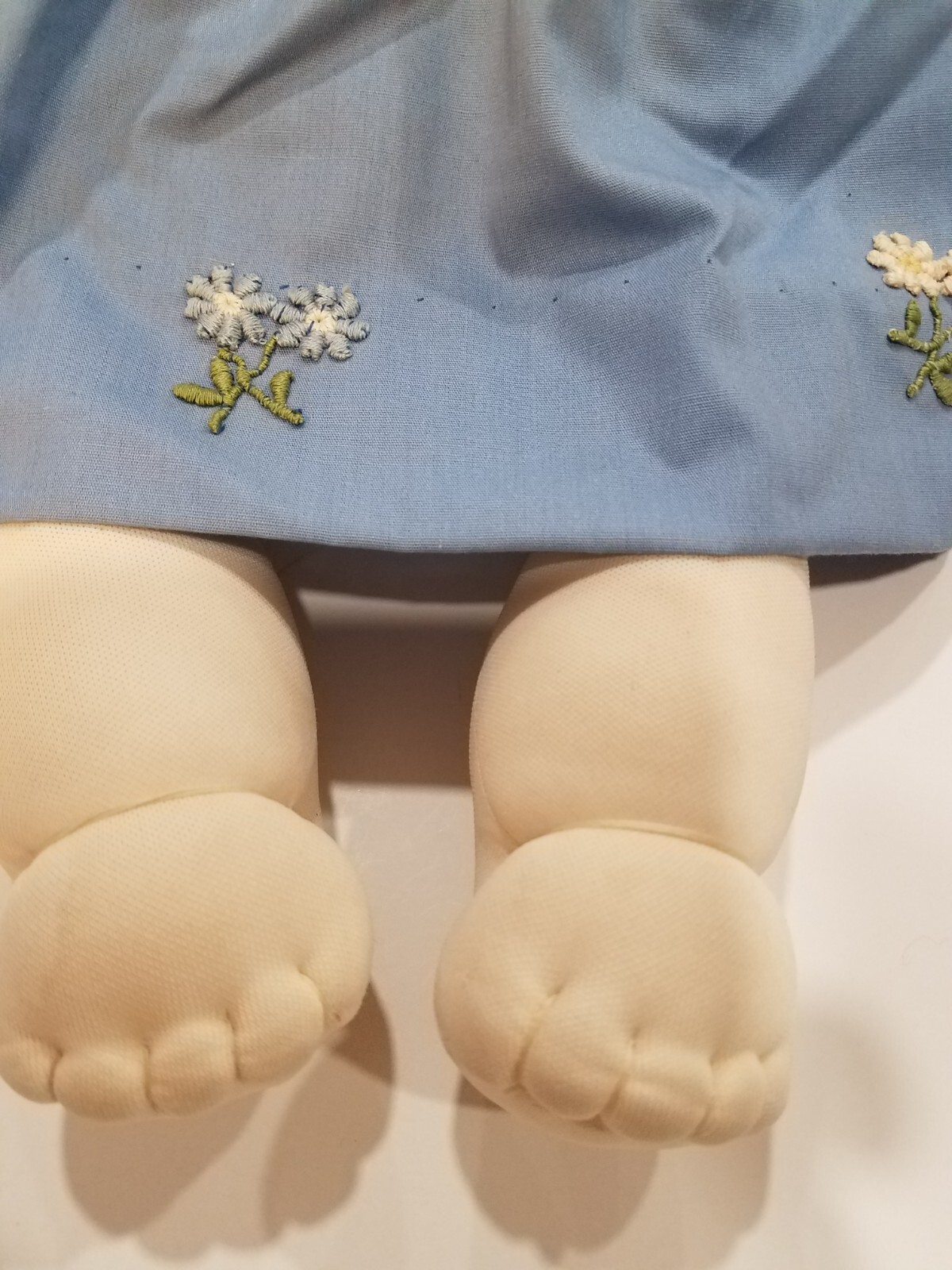 Cabbage Patch Like Doll Soft Sculpture Long Blond Hair Pigtails 17″ Vtg Handmade