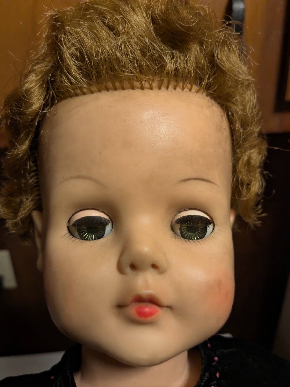 Vintage 1950’s A-E Allied Eastern Rubber Vinyl Fashion Type Doll 28” jio