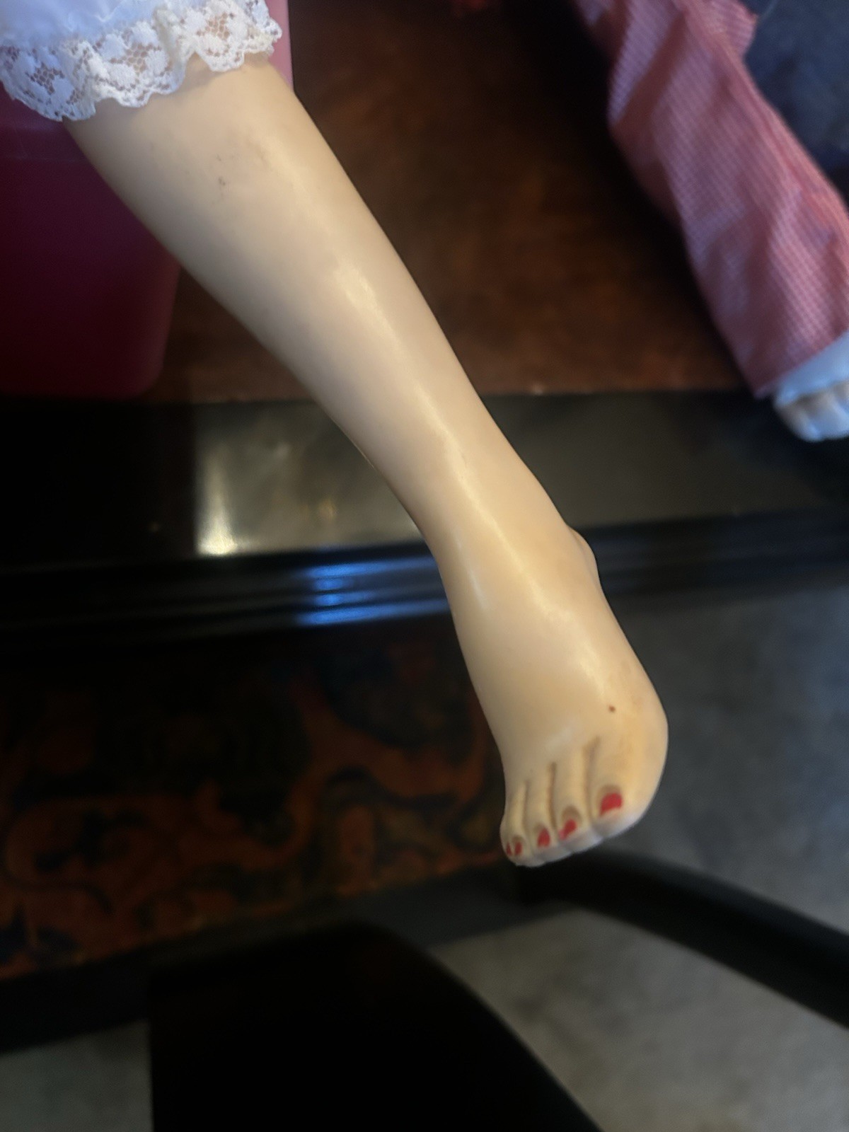 Vintage 24” Arrow Hard Plastic / Rubber Doll Girl Green Sleepy Eyes Marked