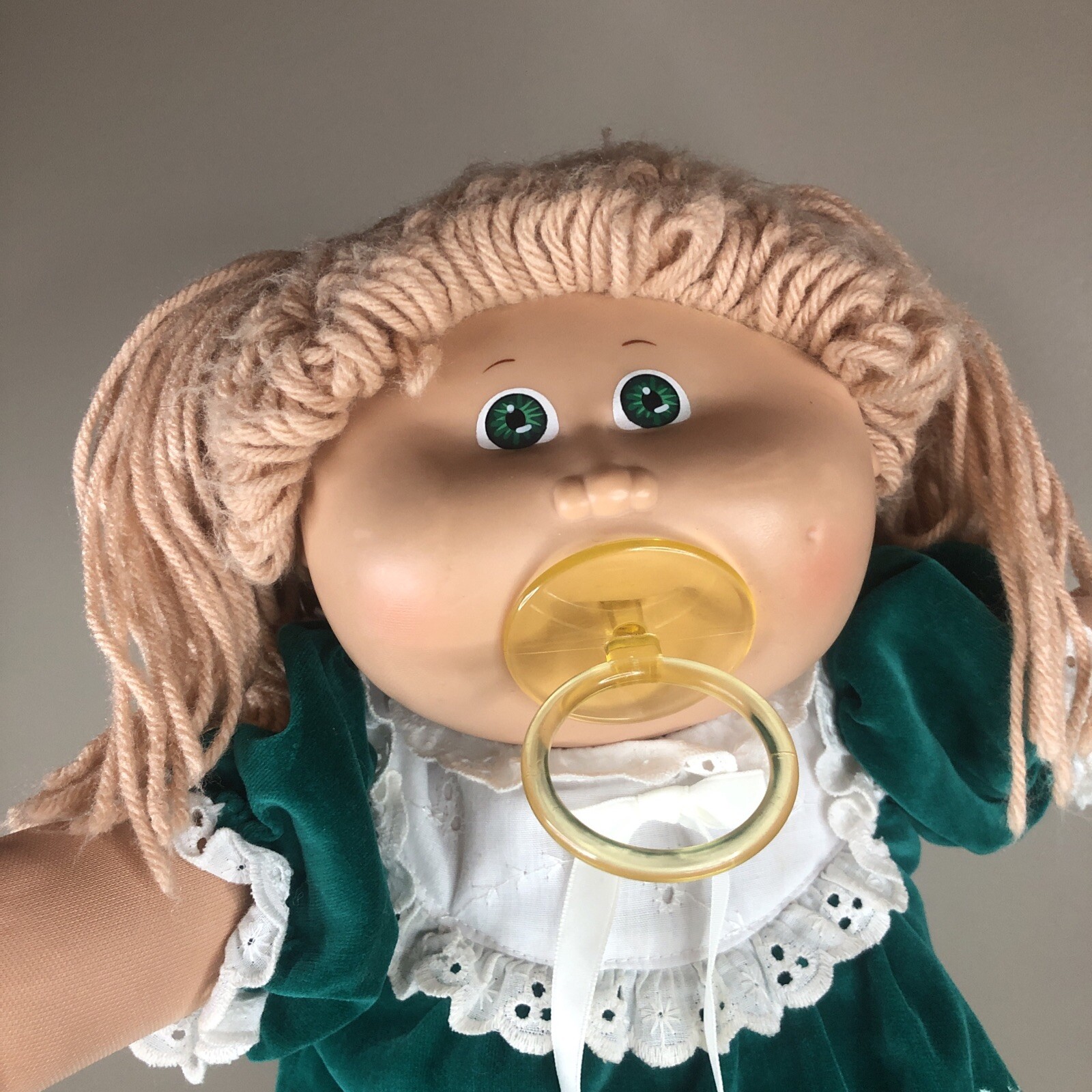 CABBAGE PATCH KIDS TWINS Limited Ed Boy & Girl Light Brown Hair Pacifiers CPK