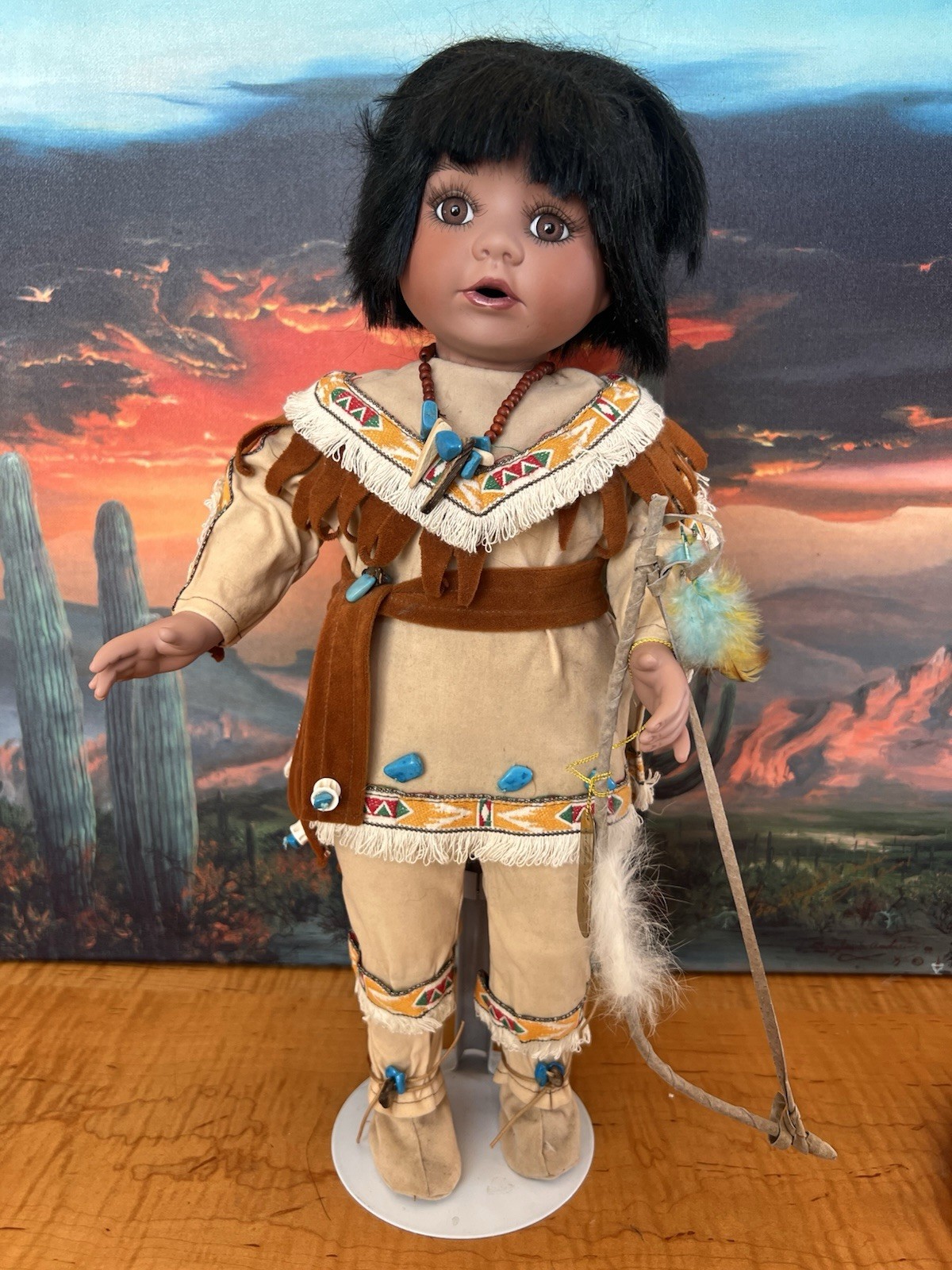 Native American Indian 15 In New Mint Condition Lexington Hall “Waubesa”