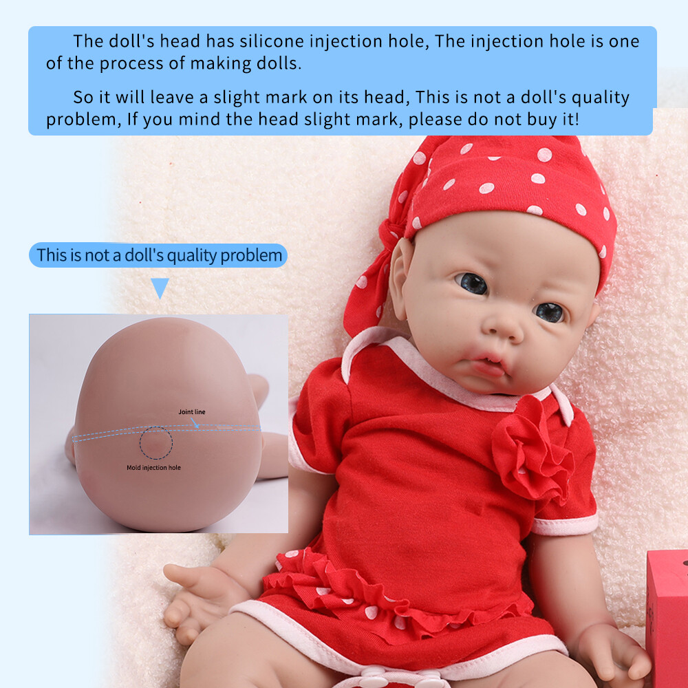 IVITA 17” Soft Silicone Reborn Baby Doll Realistic Girl Fullbody Silicone Doll