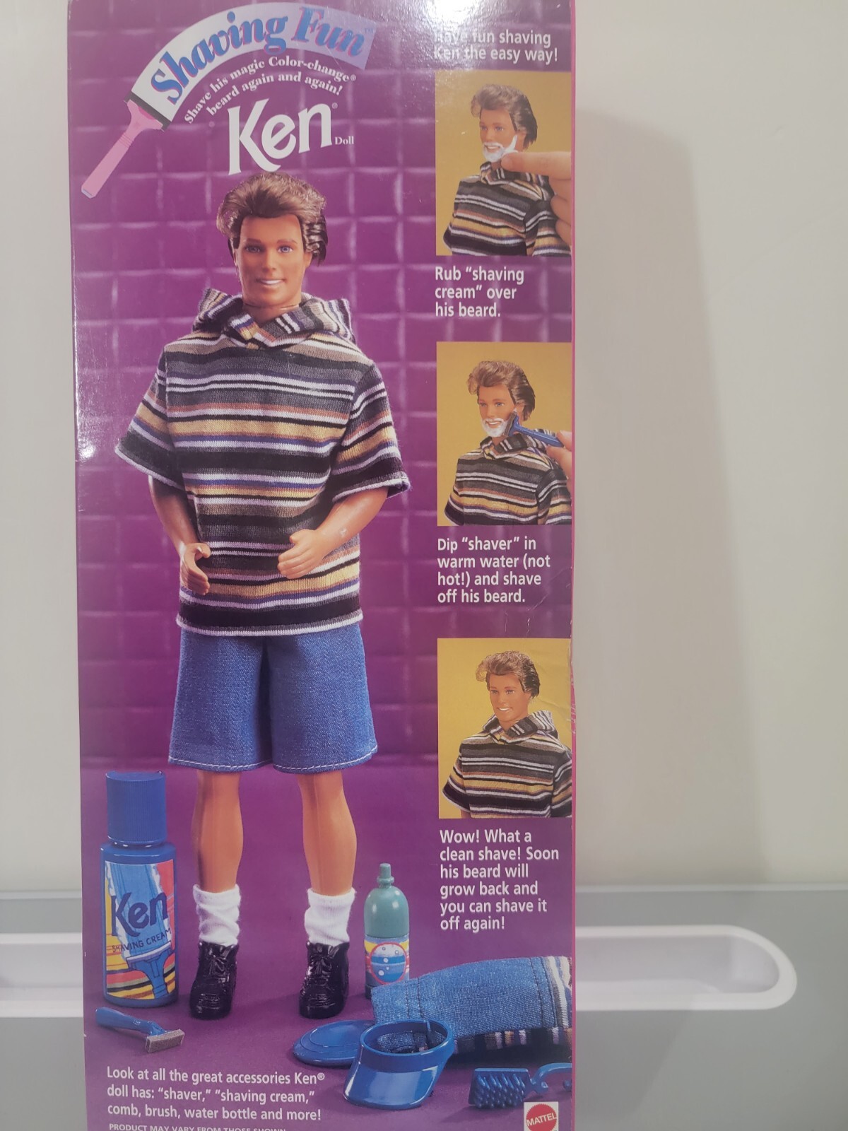 KEN DOLL 1994 SHAVING FUN BRUNETTE BEARD DOLL WITH AUTOGRAPHED RUTH HANDLER