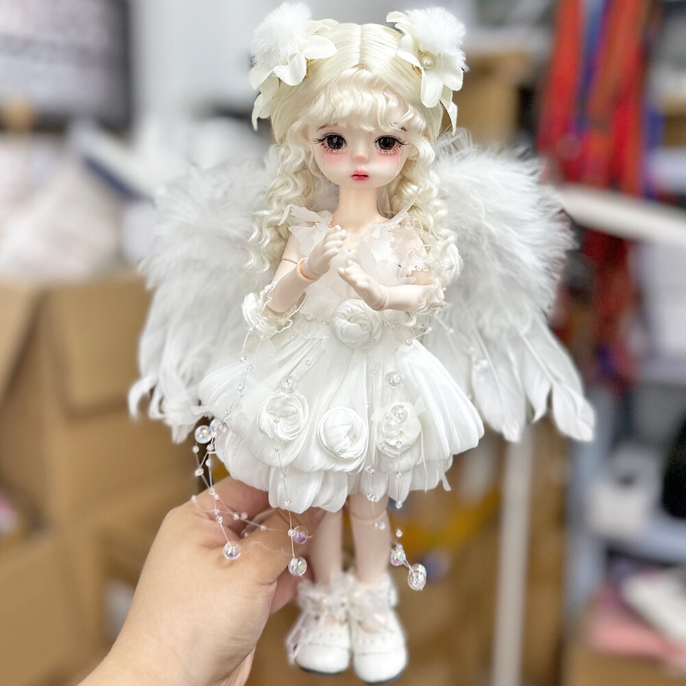 11 inch Height Girl Doll Crying Makeup Face Wigs Dress Shoes Full Set Toy Gift