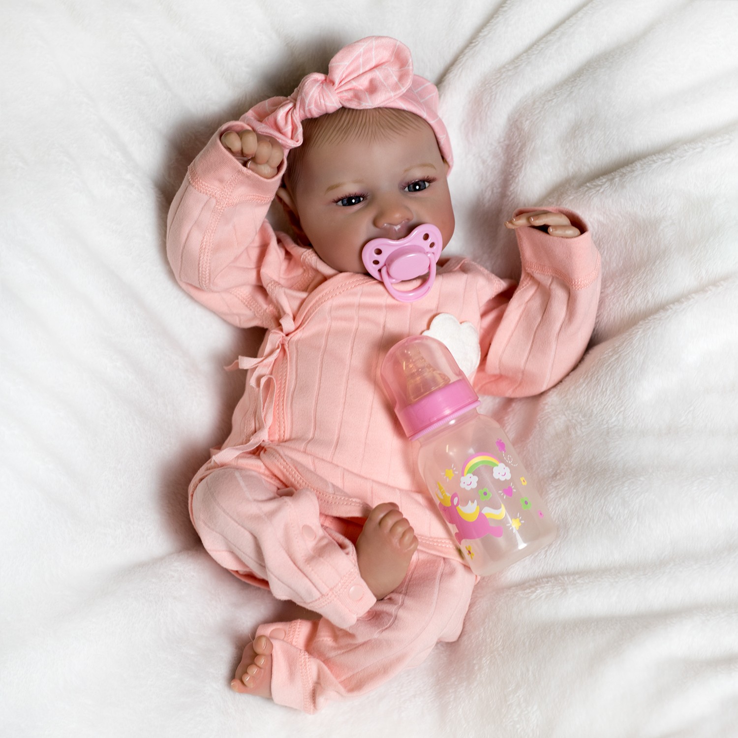 18″ Realistic Reborn Baby Dolls Vinyl Silicone Real Lifelike Girl/Boy Doll Gift