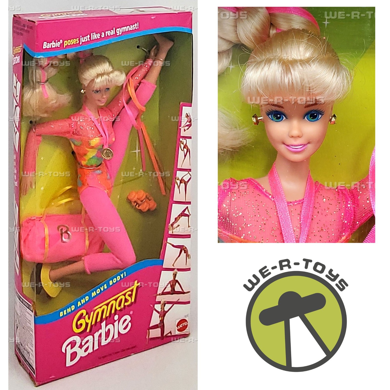 Gymnast Barbie with Bend and Move Body 1993 Mattel 12127