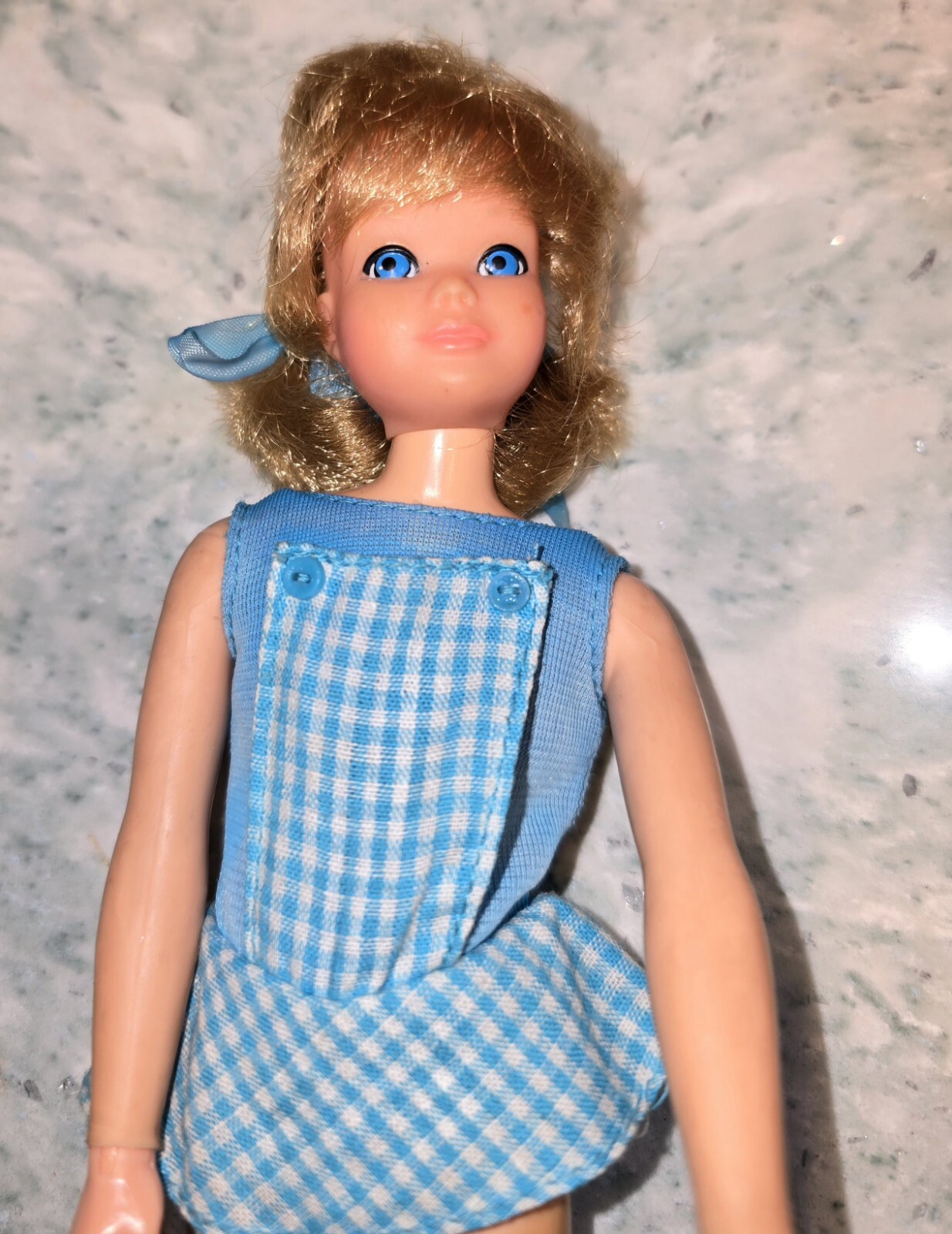 Mattel POSE n PLAY SKIPPER Barbie Sister Vintage #1179 Original Ribbons/Hair