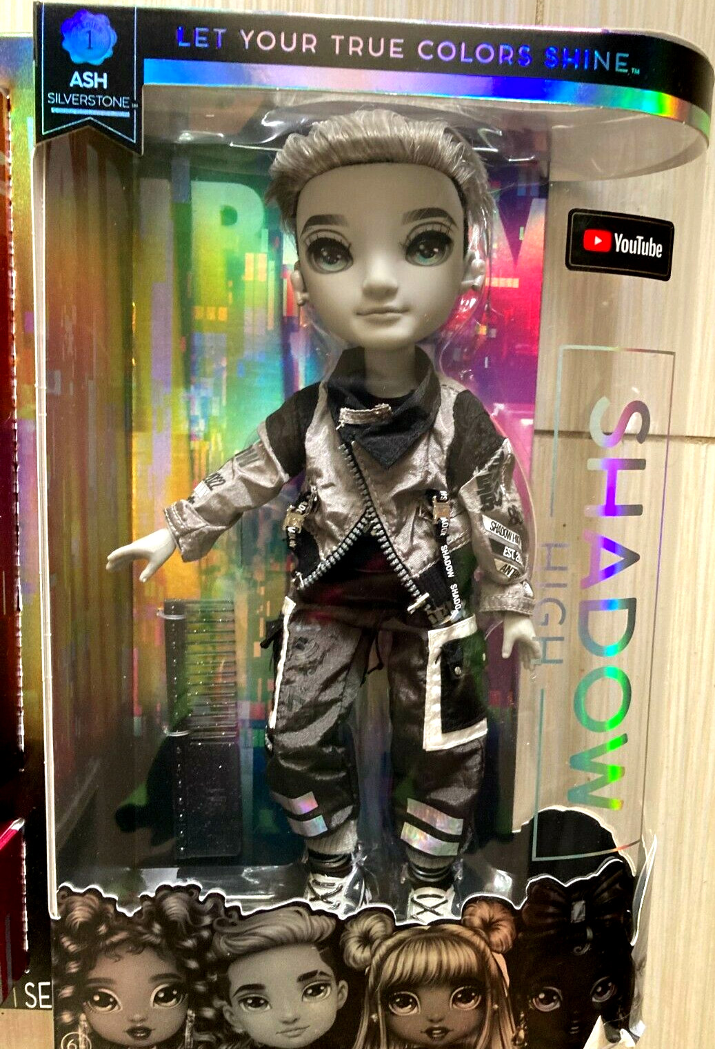 Shadow High Series 1 Ash Silverstone- Greyscale Boy Fashion Doll NEW 6+