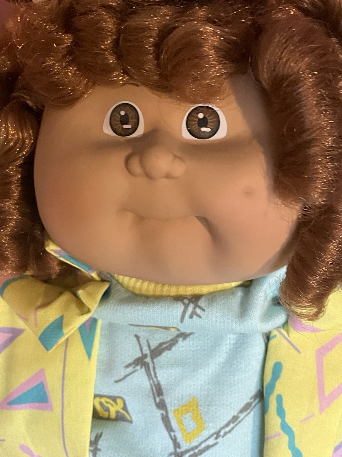 Cabbage Patch Kids Cornsilk Reddish Brown Curls OK Factory HM3 1986 Bright Color