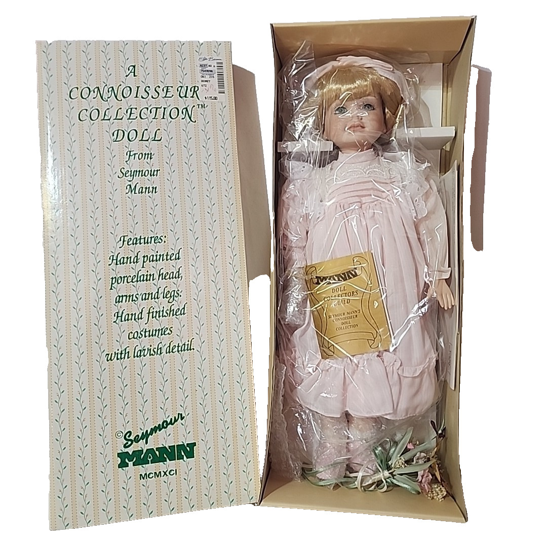 SEYMOUR MANN Porcelain Doll – Connoisseur Collection – HONEY 17in, Box, 1991