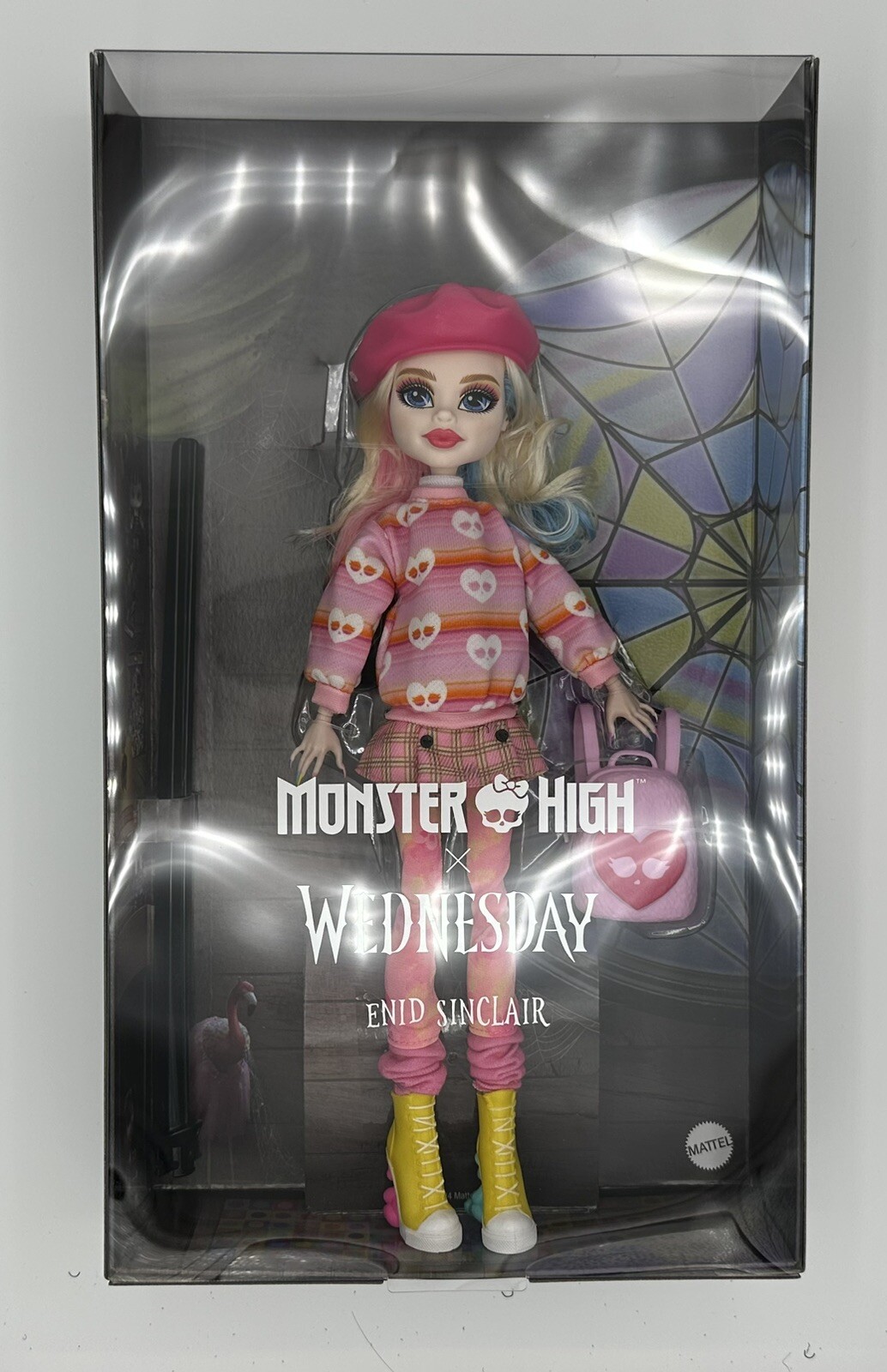 ENID SINCLAIR MONSTER HIGH X WEDNESDAY DOLL NEW IN BOX NETFLIX COLAB IN HAND