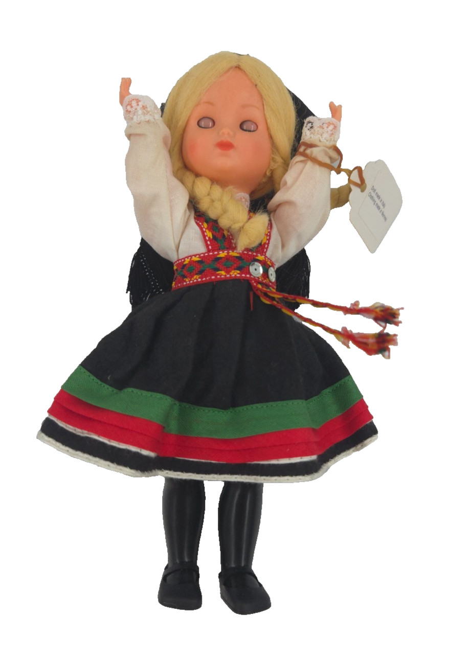 Vintage Norwegian Setesdal Costume Doll Norway Girl Made in Italy