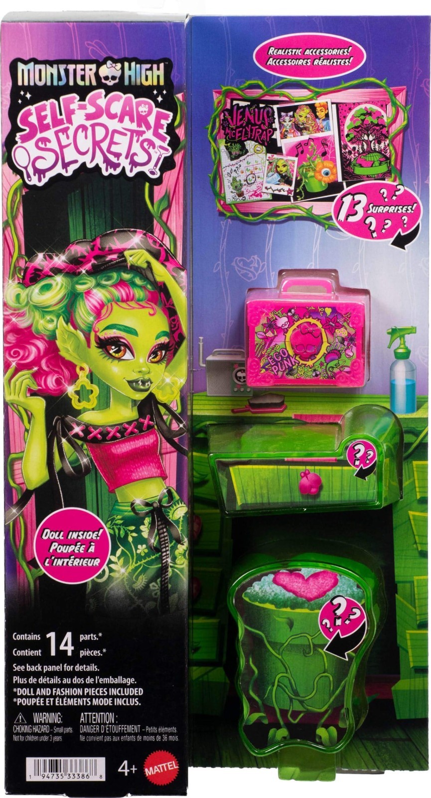 Monster High Self-Scare Secrets Venus McFlytrap Doll + 13 Accessories G3 NEW!