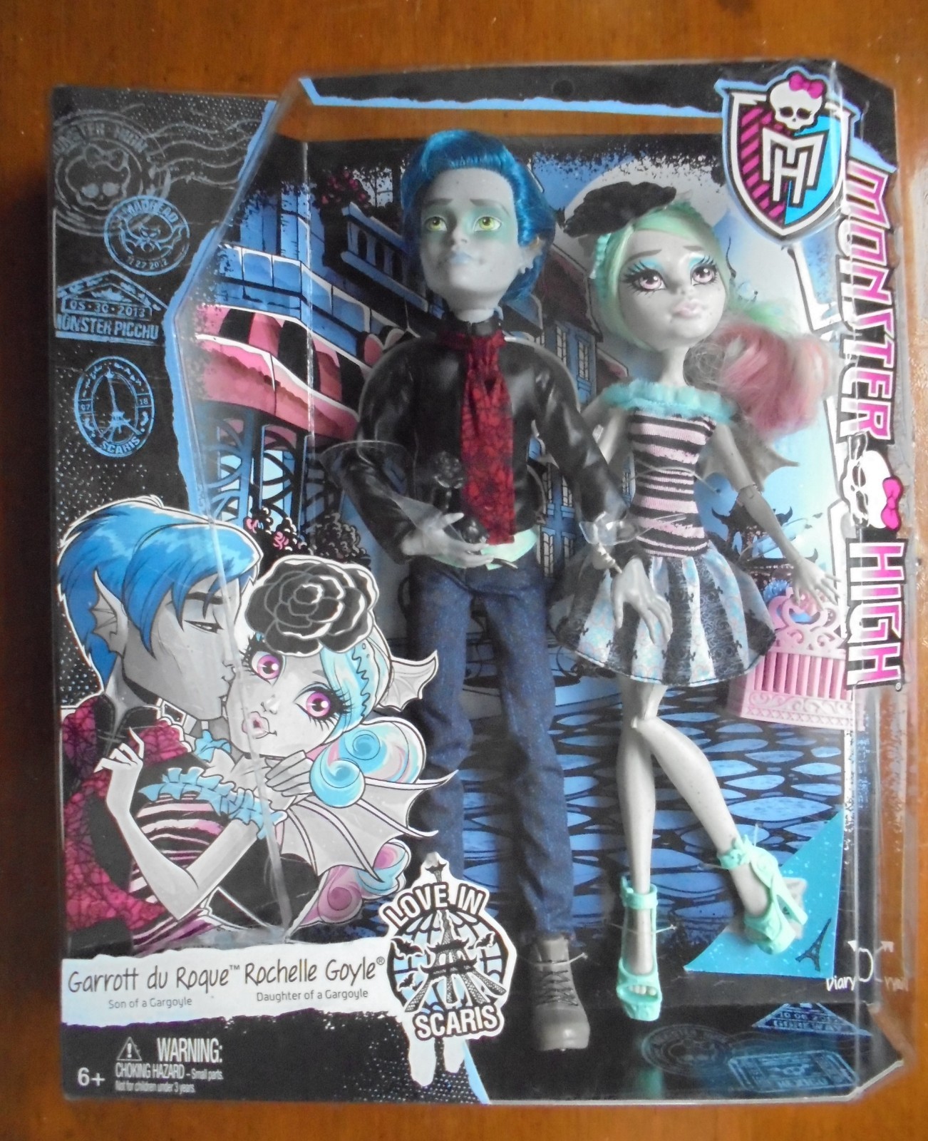Monster High Garrott du Roque & Rochelle Goyle Love In Scaris (2014), NIB