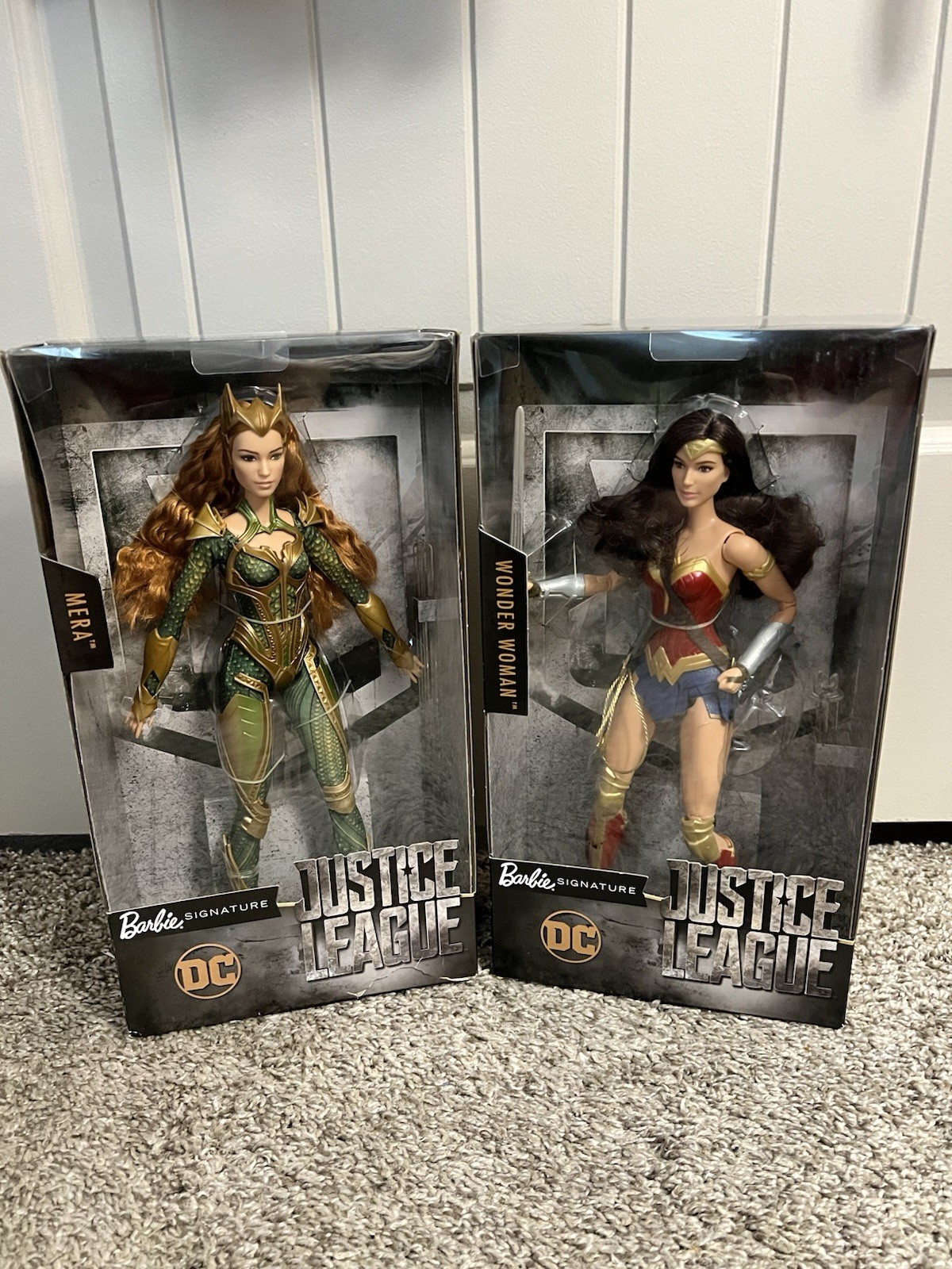 Barbie Signature Justice League Wonder Woman & Mera 12in Doll Lot (2) Unopened