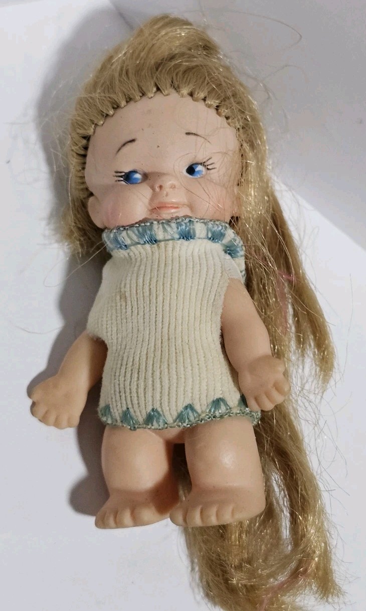 Pee Wees Miniature Dolls Both 1965 Plus Extra Plastic Babies