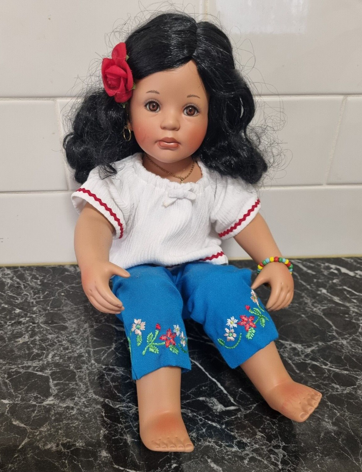 Danbury Mint Porcelain Latina Doll Figure Collectors Ed Latin Beauties Series