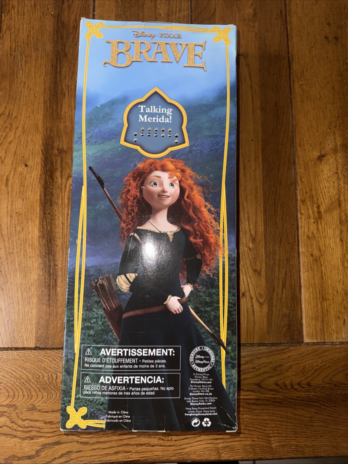 Genuine Disney Store 17″ Merida Talking Doll Pixar Brave *See Description **