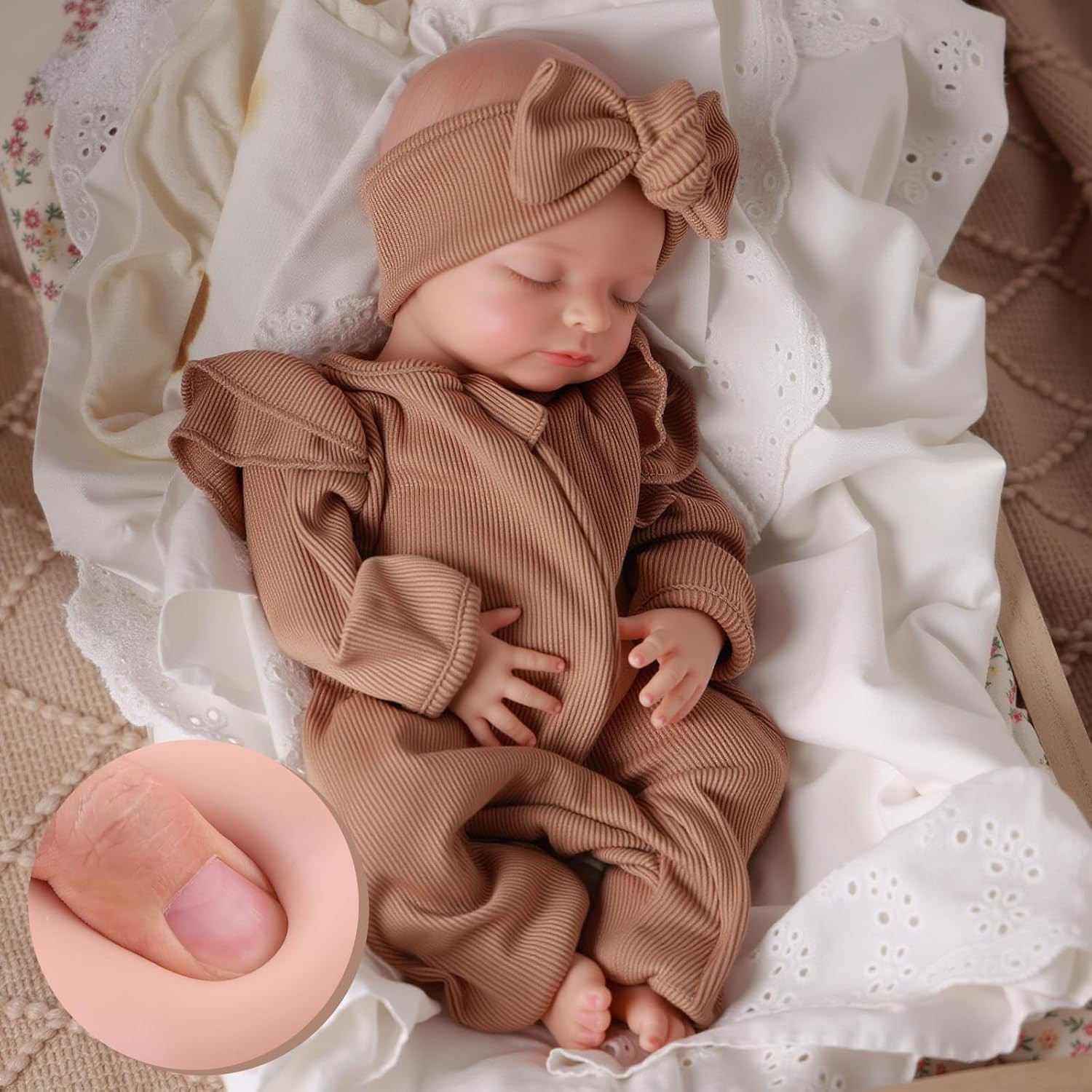 16 Inch Silicone Baby Doll Weighted 4LB, Lifelike Newborn Dolls | Reborn Baby Do