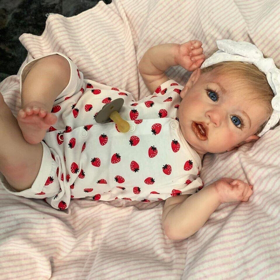 22″ Reborn Baby Dolls Kits DIY Realistic Newborn Vinyl Silicone Parts Unpainted