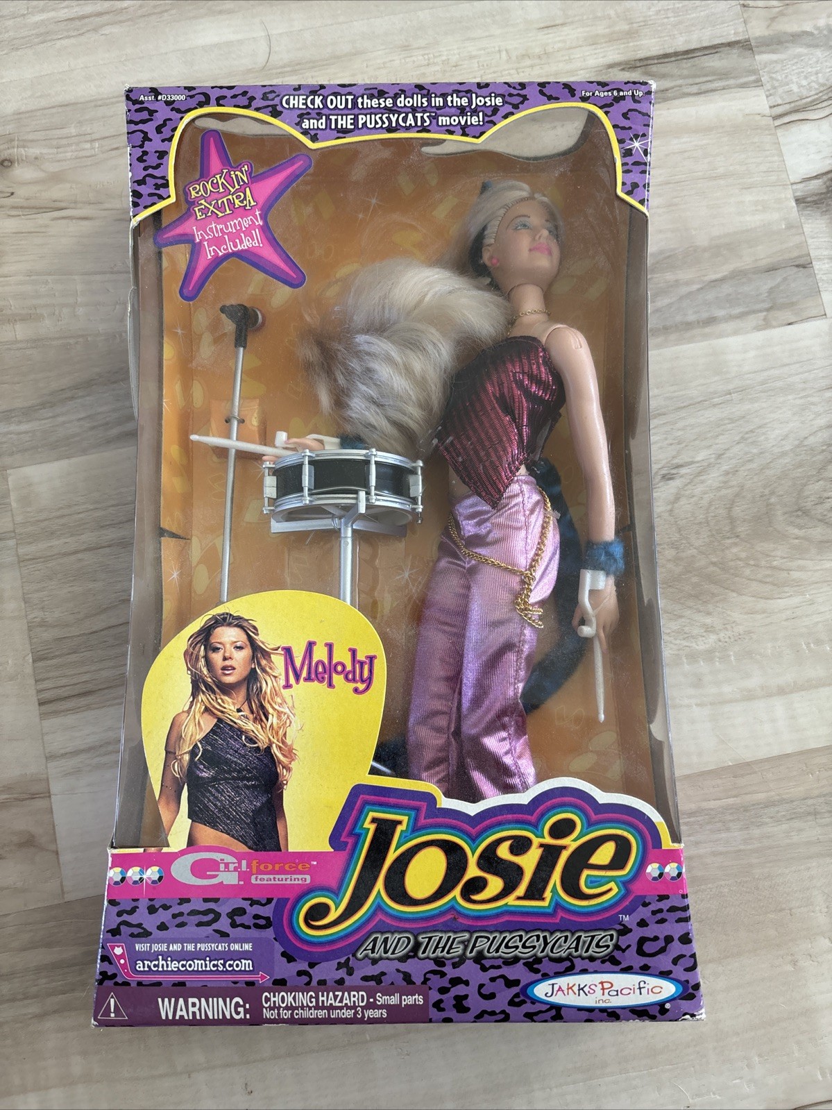 Josie & the Pussycats Melody Doll Jakks Pacific 2001 Girl Force New Sealed