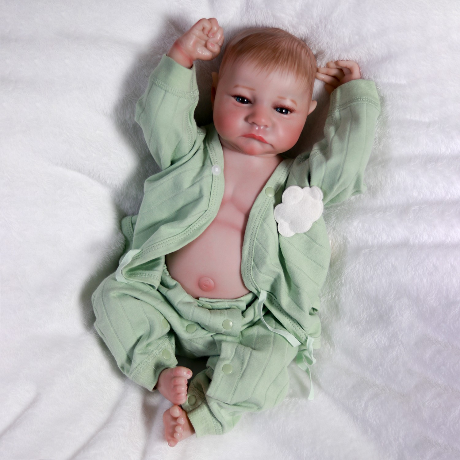 Realistic Reborn Dolls Twins Vinyl Silicone Waterproof Newborn Baby Boy&Girl Toy