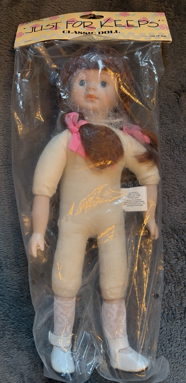 Vintage Just For Keeps Classic Doll 13″ Lt brown Hair BDB1001-052 Sealed
