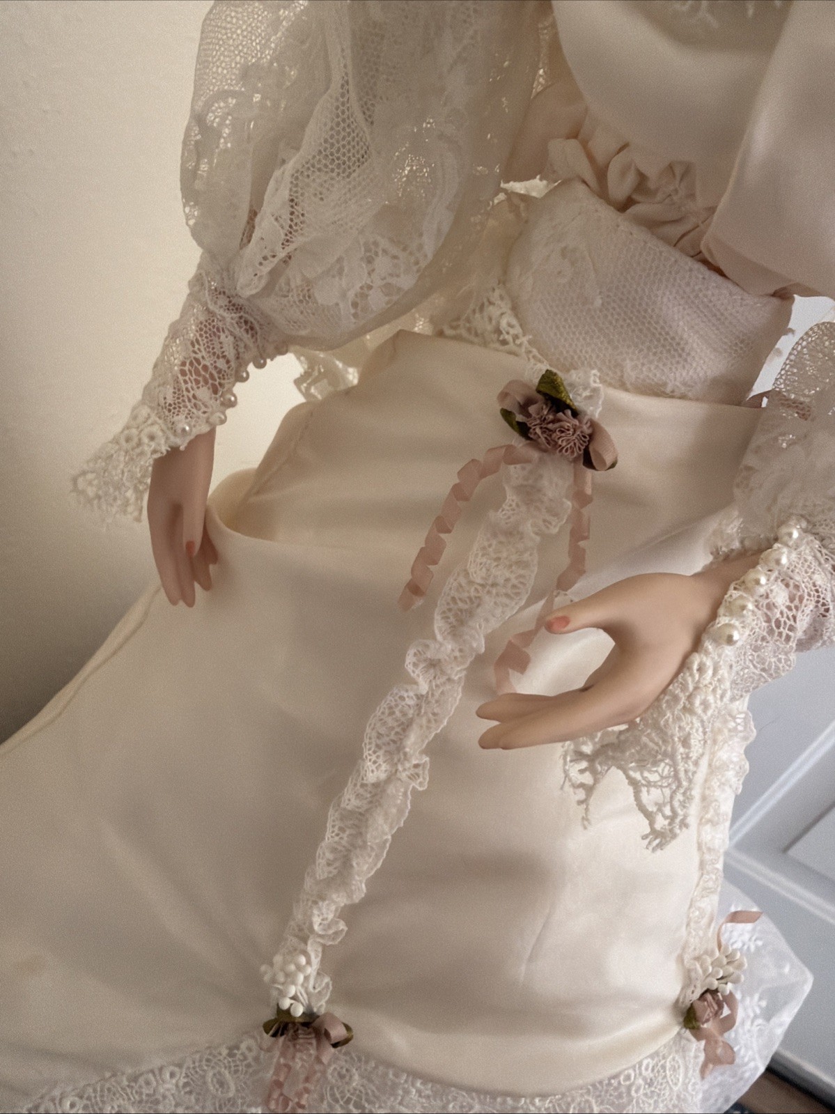 Franklin Mint ANNIVERSARY HEIRLOOM BRIDE GIBSON GIRL DOLL 21 Inch