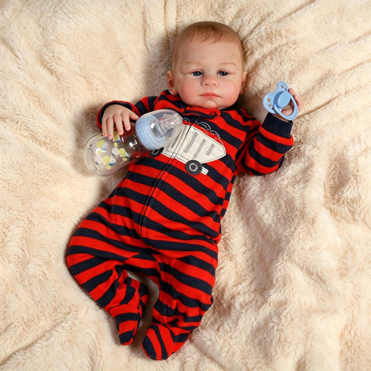 Realistic Real Reborn Baby Dolls Handmade Newborn Baby Vinyl Silicone Boy Doll