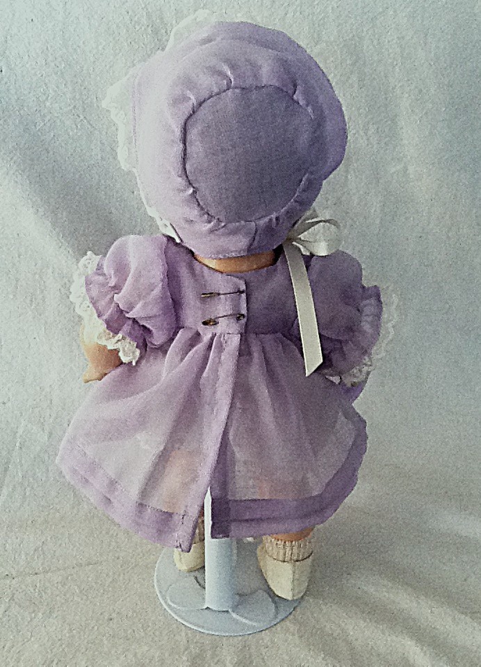 Vintage 11 1/2″ Madame Alexander Baby Composition Dionne Doll in Lavender Cecile