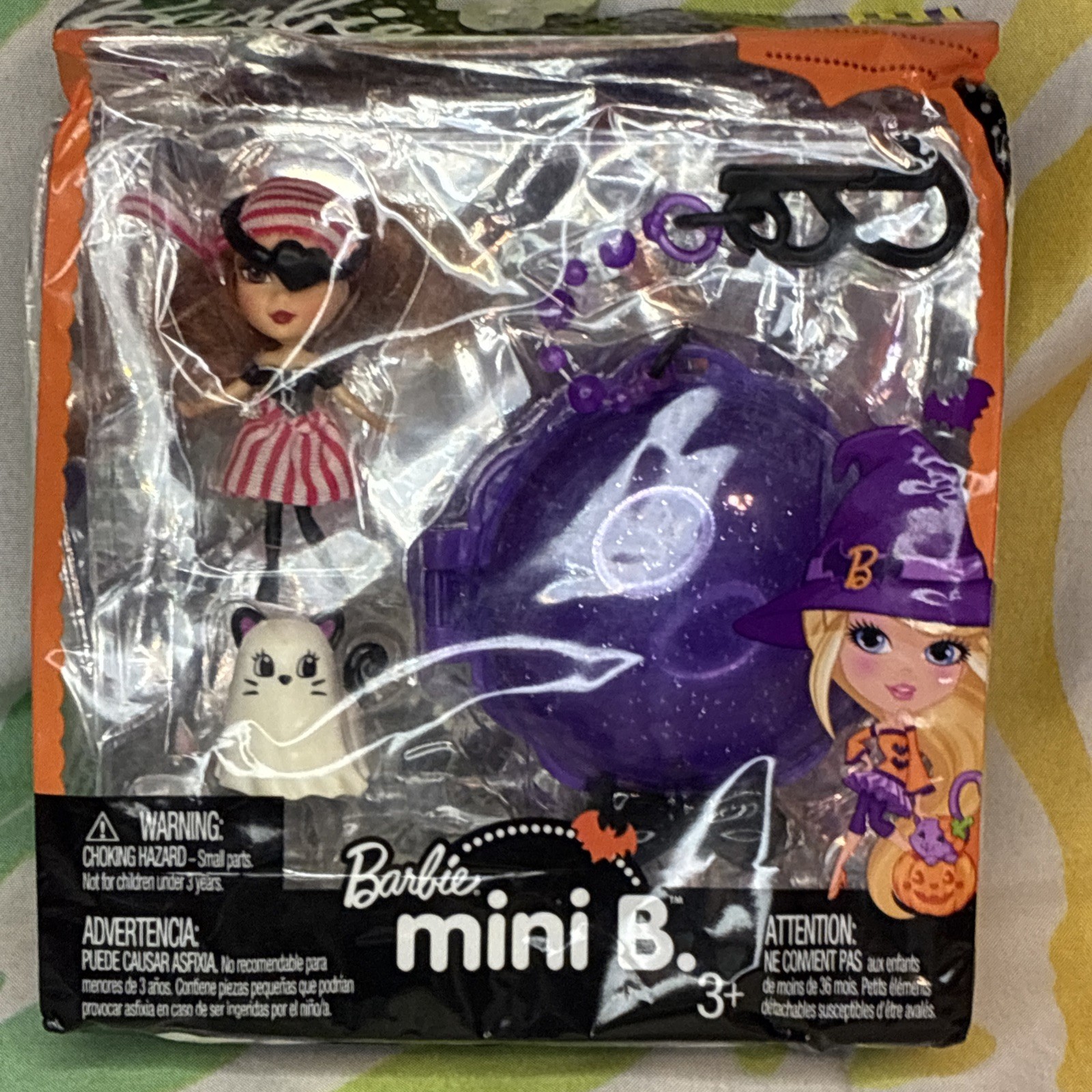 Barbie Mini B #26 Halloween Pirate Doll Keychain 2009 NIP
