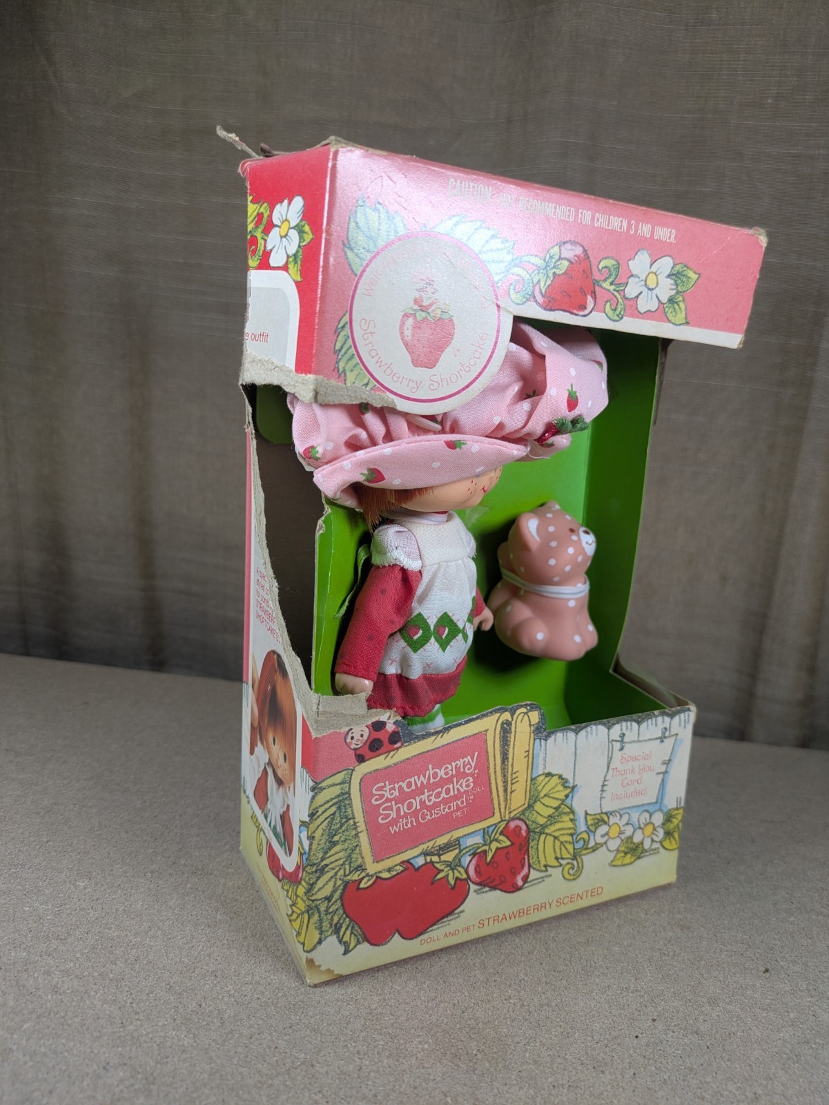 Vintage Strawberry Shortcake Doll With Custard Cat Boxed 1982