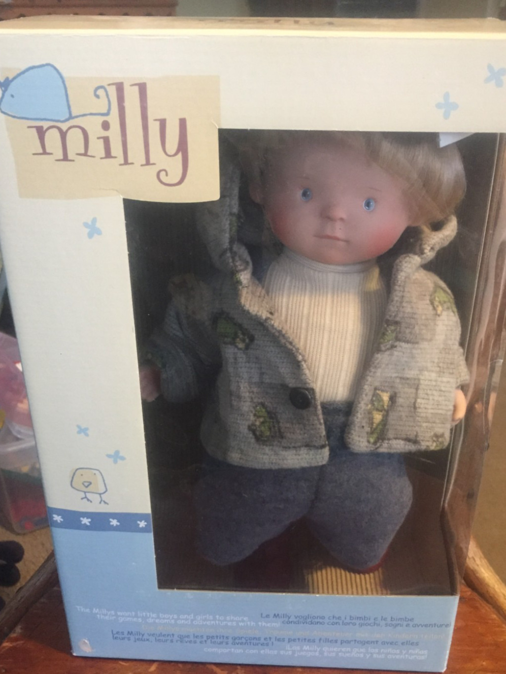 Vintage 2000 Molly Micky Joe 14” doll by Marie-Luise Schulz White Balloon MIB