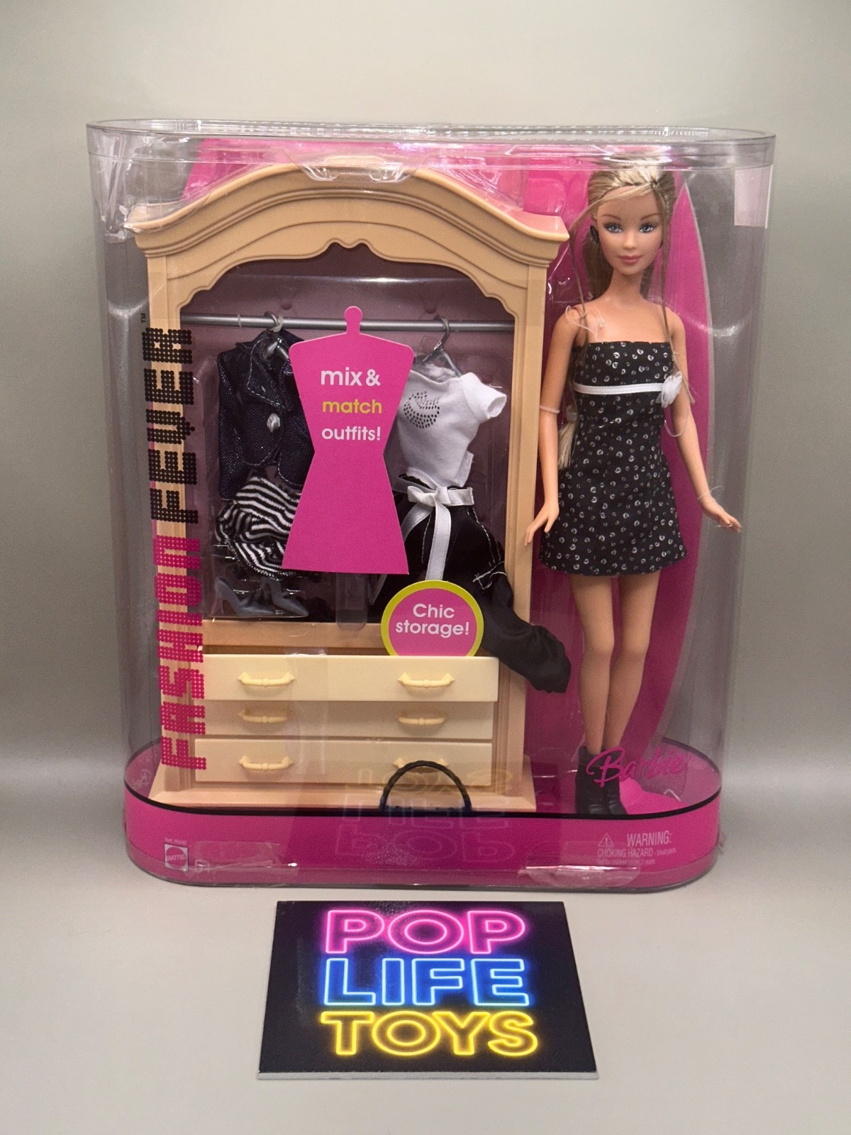 Vintage 2005 Mattel Barbie “Fashion Fever Mix ‘n Match Chic Storage” #J5737 NRFB