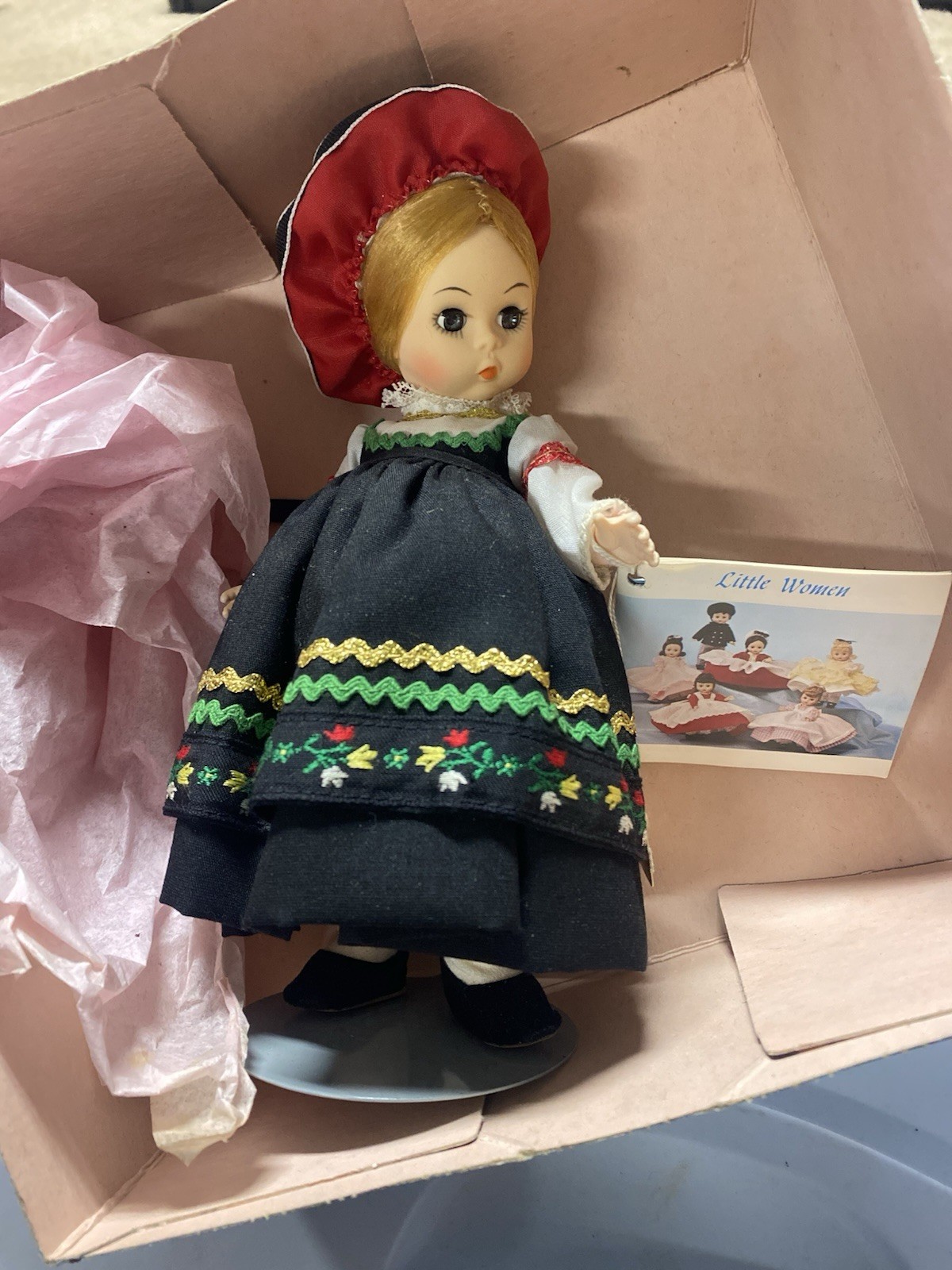 Vintage 80s Madame Alexander Finland Doll 551 with Stand 8 Inch Finnish