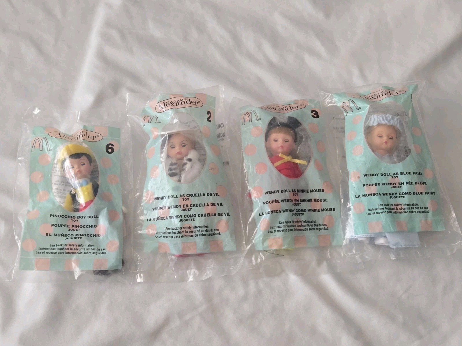 McDonald’s 2004 Madame Alexander 5″ Doll Lot Of 4 New In Package