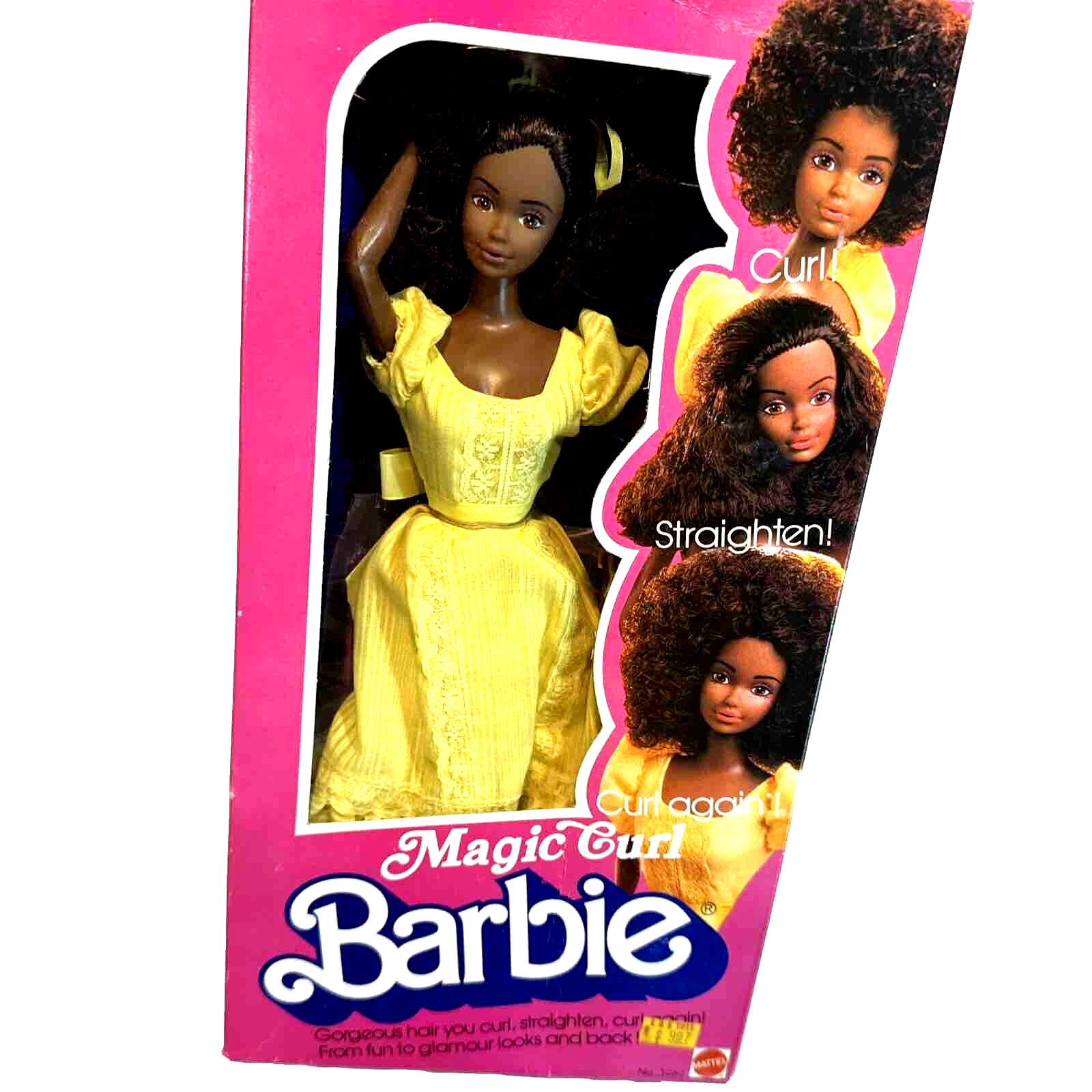Vintage Magic Curl Barbie AA Black Doll 1981 Mattel 3989 NIB – Steffi Face ⭐️