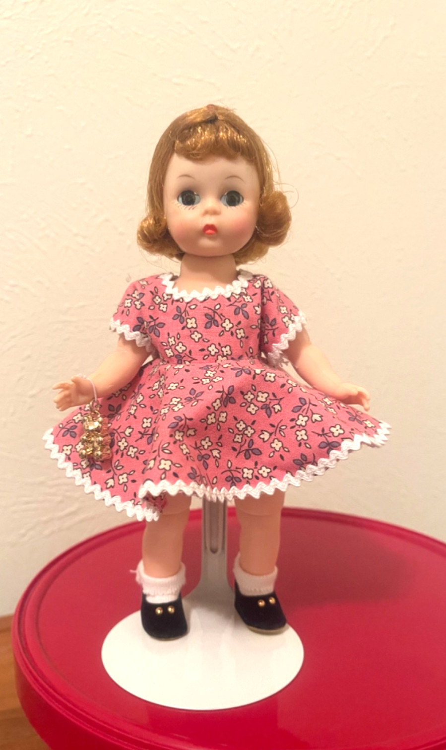 ?1959 Madame Alexander Kins Wendy Bent Knee Walker Doll Head Turns Bear Toy