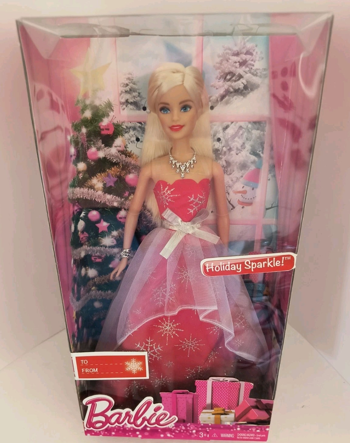 Mattel Barbie Holiday Sparkle Doll 2014 Red Dress Special Edition 🆕🆓 shipping!